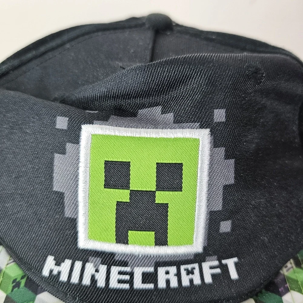 Minecraft Creeper boys/girls‎ Baseball Cap Hat Youth Size OSFM Black Green